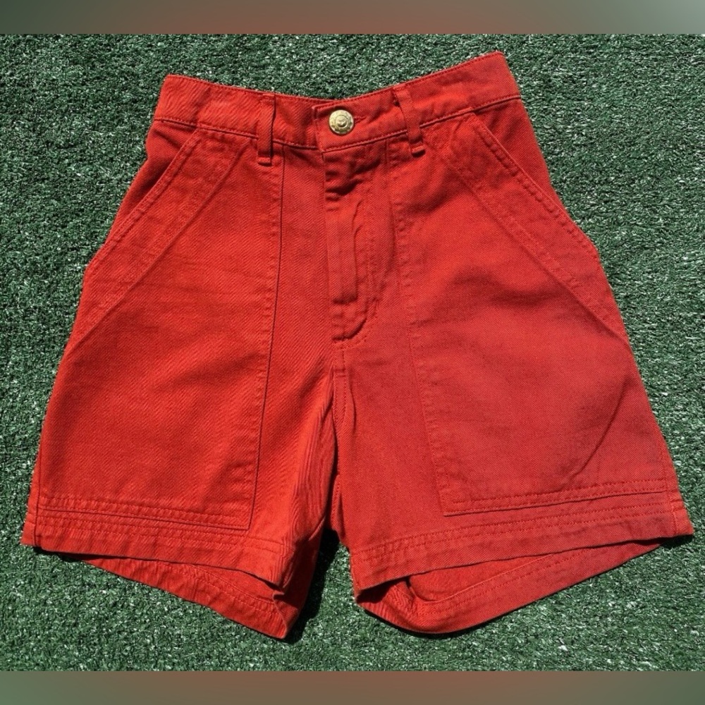 Big Bud Press Los Angeles Work Pants Burnt Terracotta Cotton Shorts Women’s XXS
